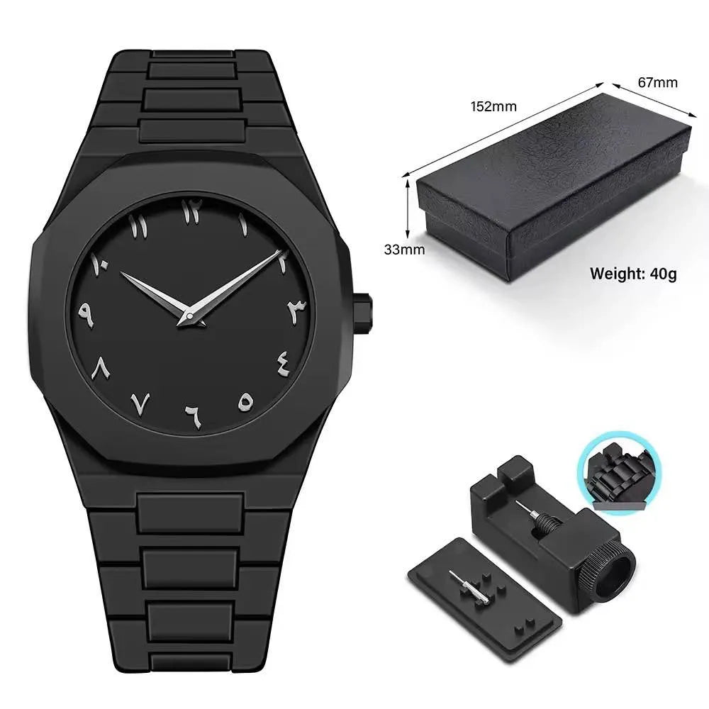 Men's Black Aura Aluminium Analogue Watch