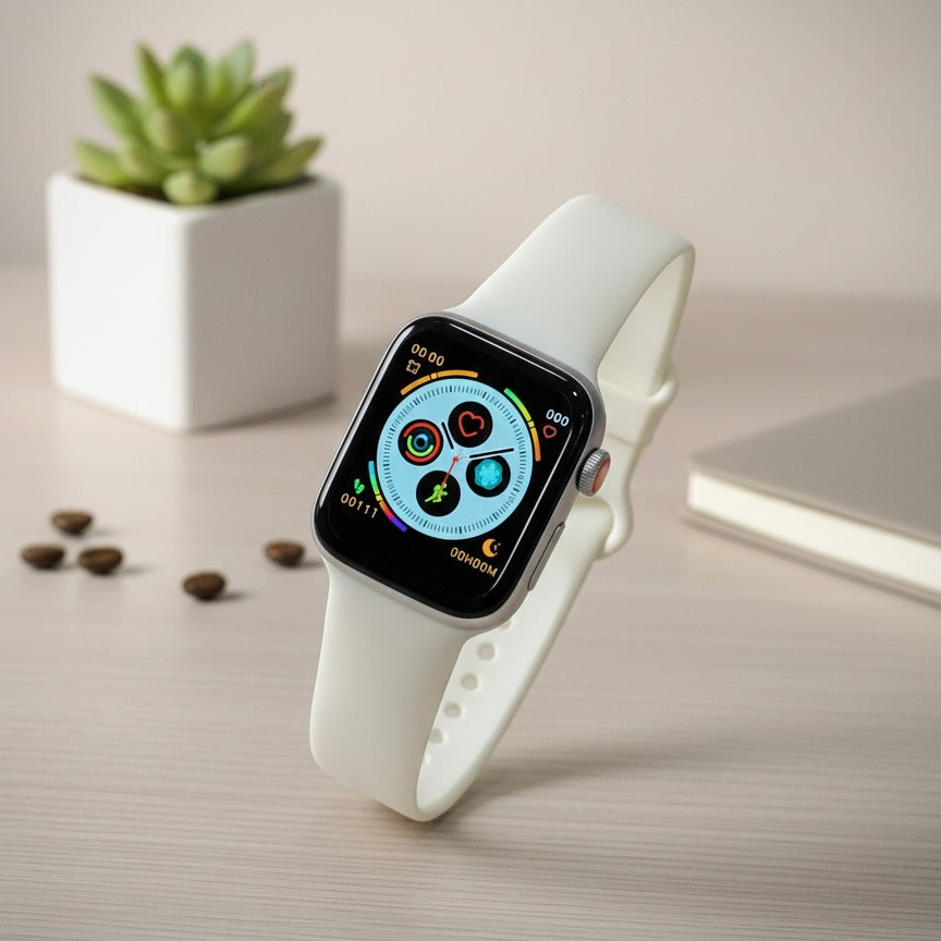 Smart Watch With Stylish Display Comfortable Silicone Strap